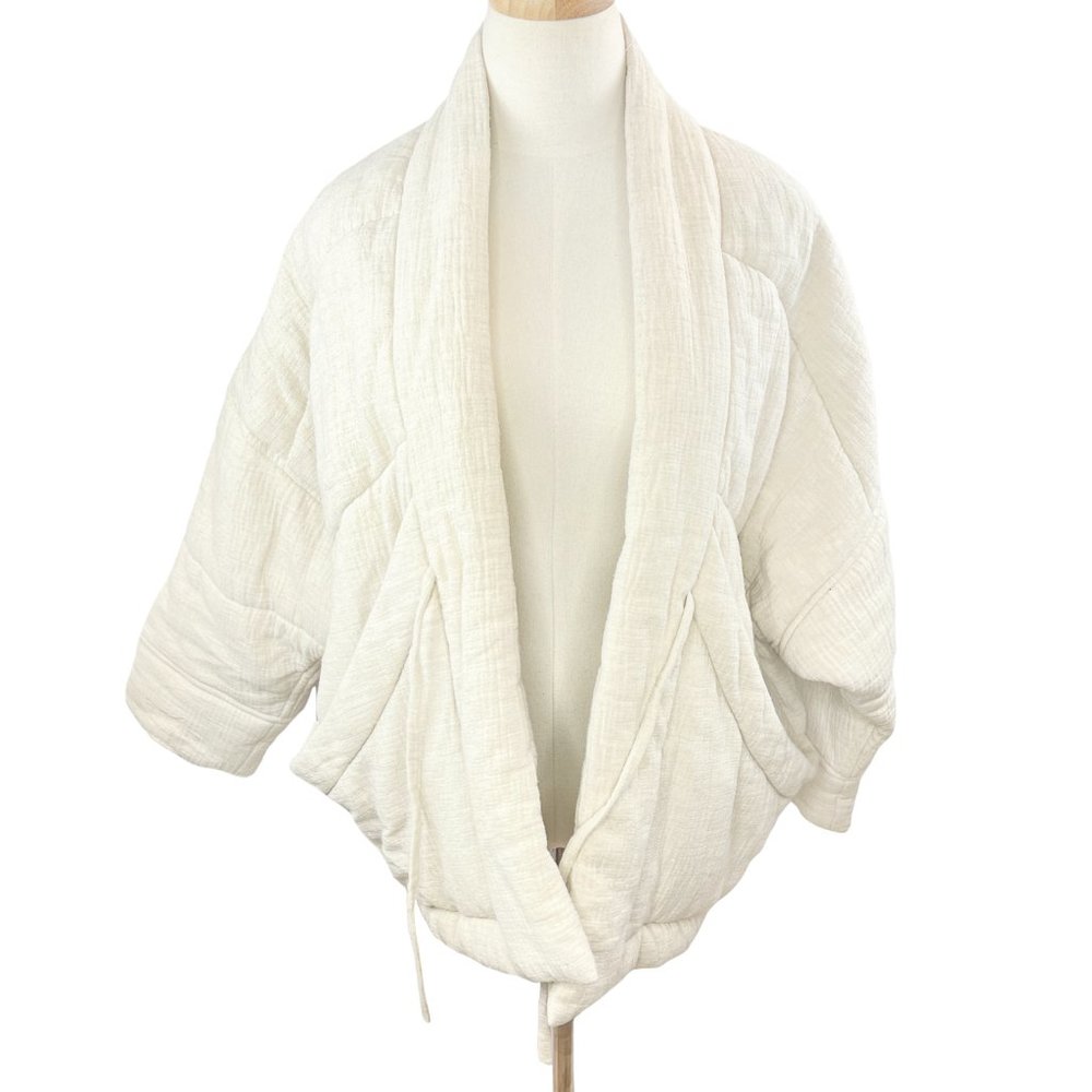 SOLD: 7115 by Szeki Sumo Gauze Puffer in Oatmeal sz S - Picture 6 of 7